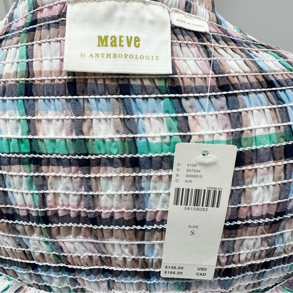 ANTHROPOLOGIE Cerie Smocked Midi Dress by Maeve NWT - Picture 11 of 12